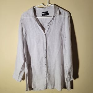 Tahari linen shirt. Size Large